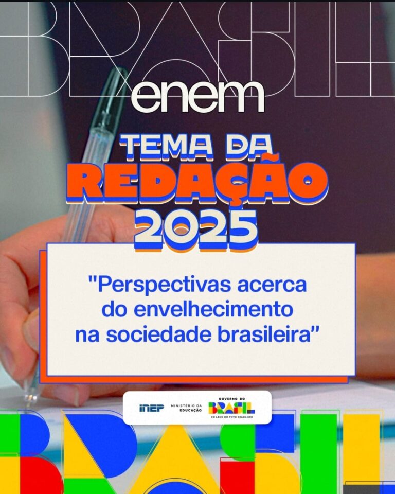 Tema da redação do Enem 2025 é 'Perspectivas acerca do envelhecimento ...